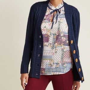 Modcloth "Fireside" Cardigan in Navy